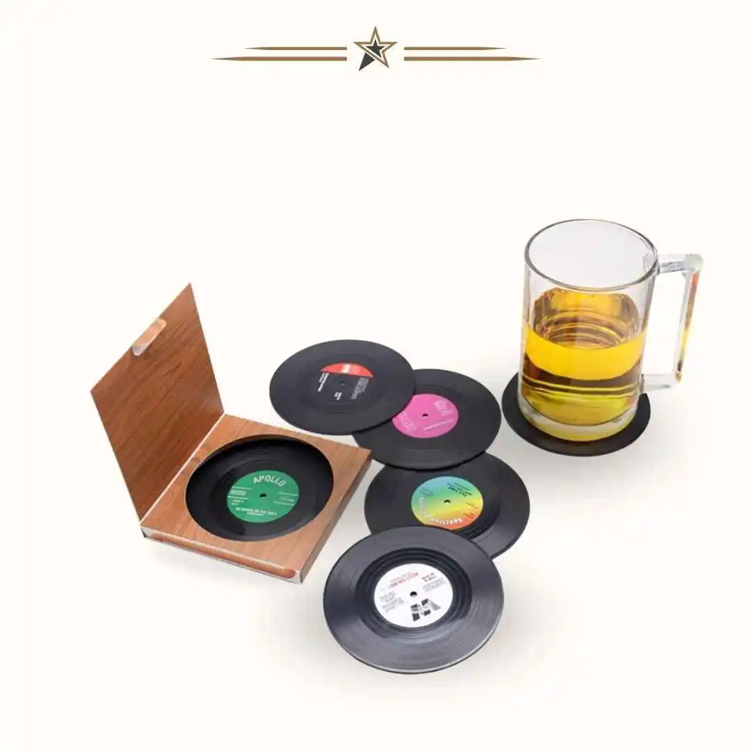 retro vinilo stiliaus padekliukai