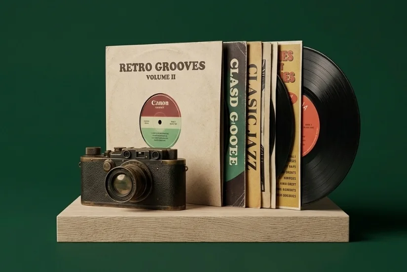 Retro produktai parduotuveje